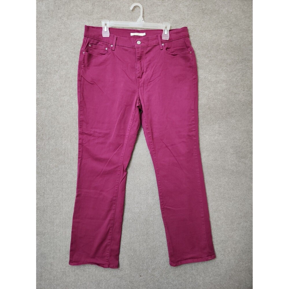 Levis 505 Straight Pants Womens 16 Raspberry Radiance Stretch